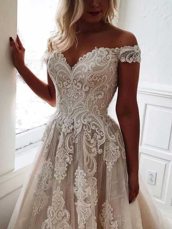 Off Shoulder Princess Wedding Dress