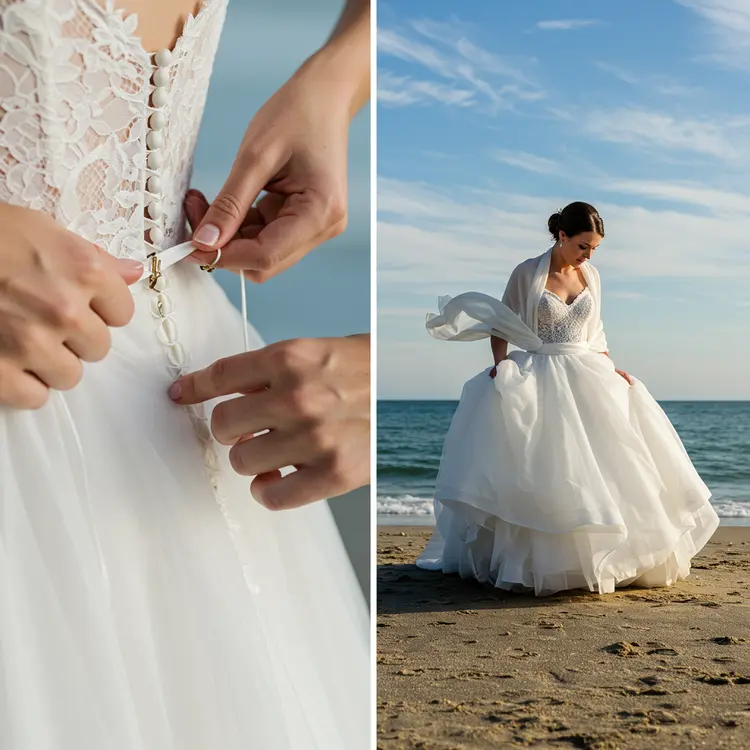 Practical Considerations for Beach Wedding Attire