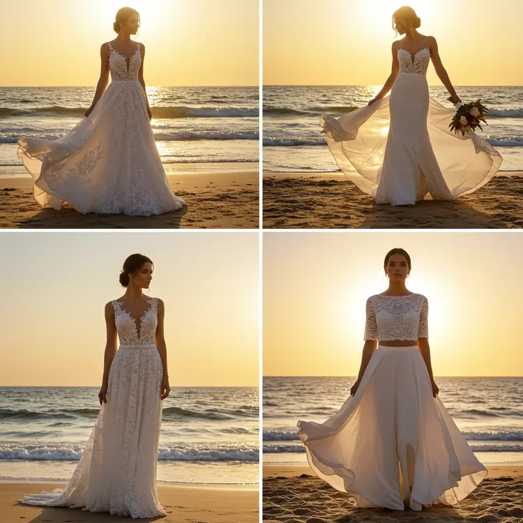 Top Elegant Beach Wedding Gown Styles