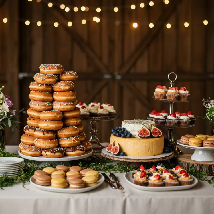 Wedding Cake Alternatives: Donuts, Cheese Towers, and More