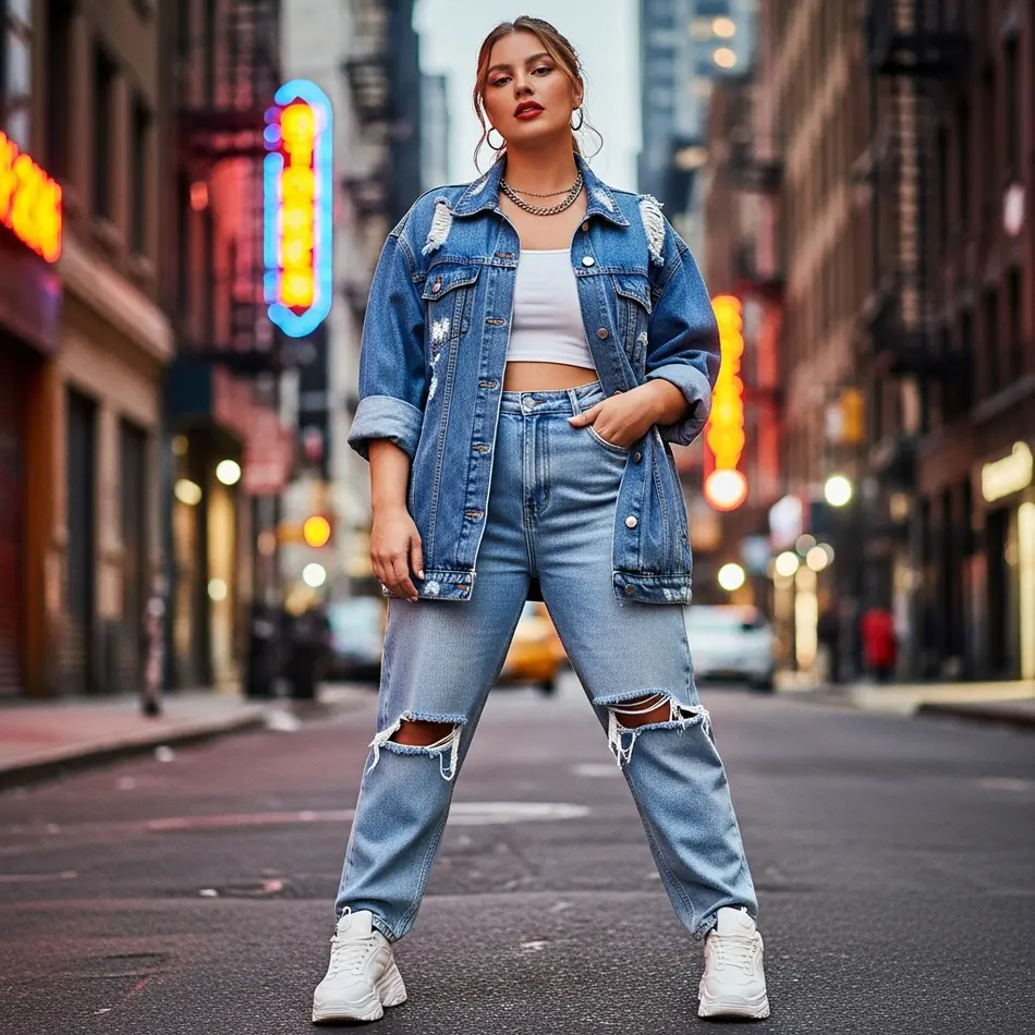 Denim-on-Denim Street Style - Fashion Newz Room