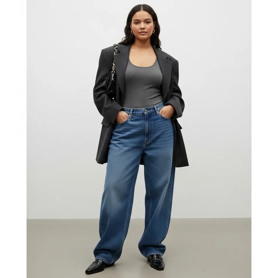 Oversized Blazer + Fitted Tank - Fashion Newz Room