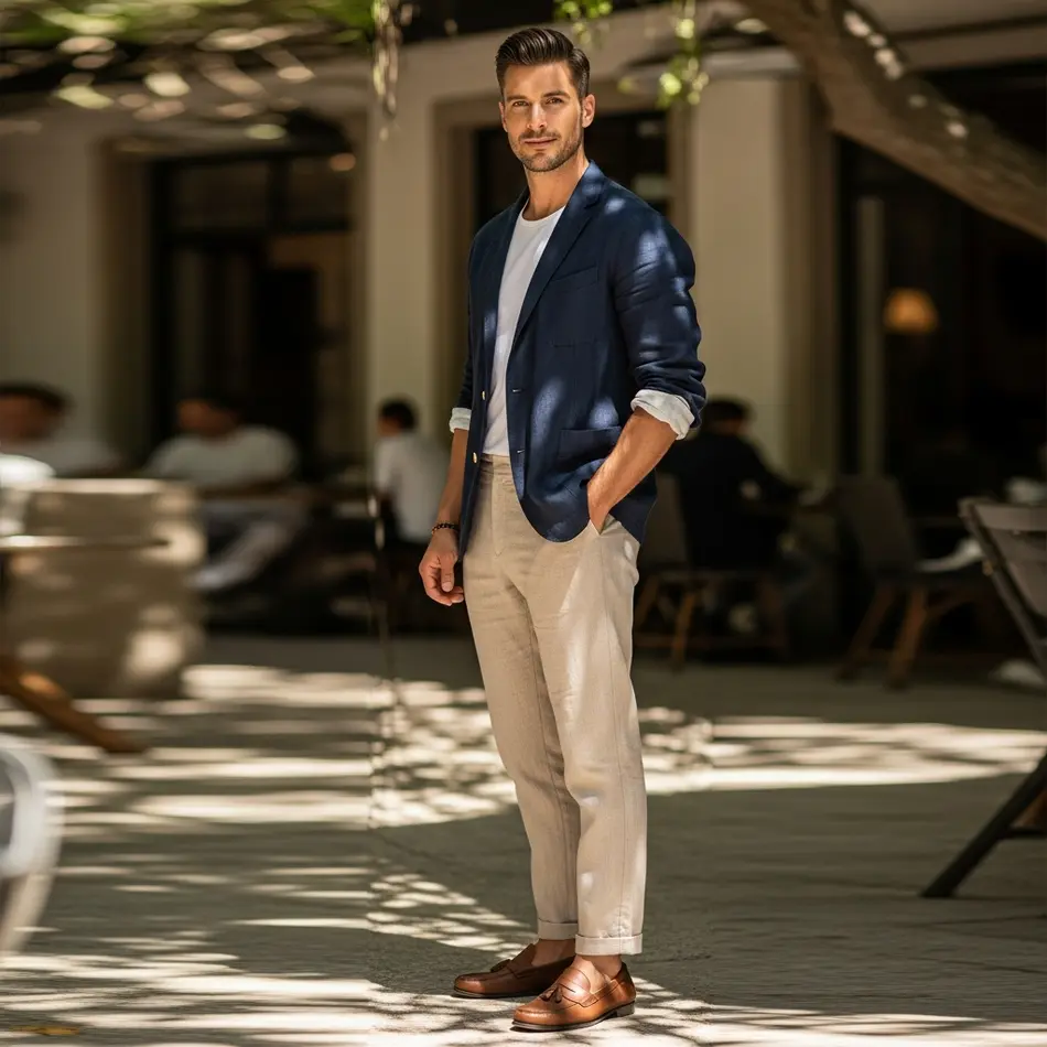 The Unstructured Blazer + Linen Trousers Combo - Fashion Newz Room