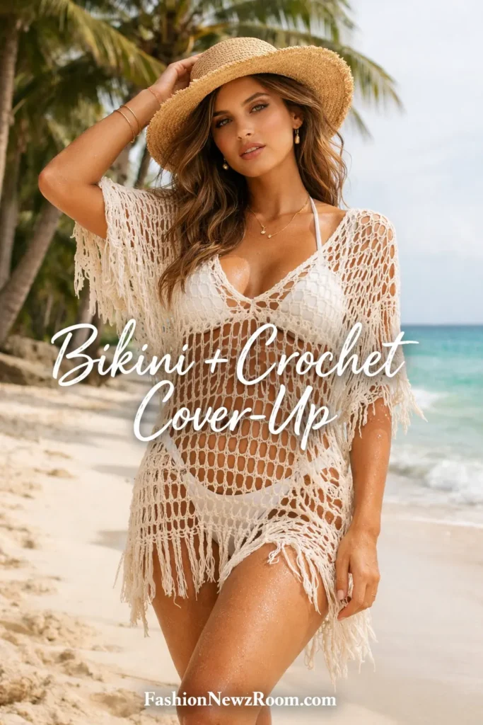 Bikini with Crochet Cover-Up - FashionNewzRoom.com