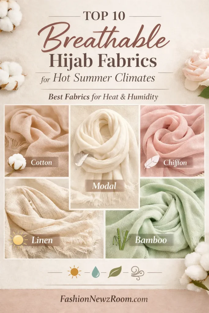Breathable Hijab Fabrics for Hot Summer Climates - FashionNewzRoom.com