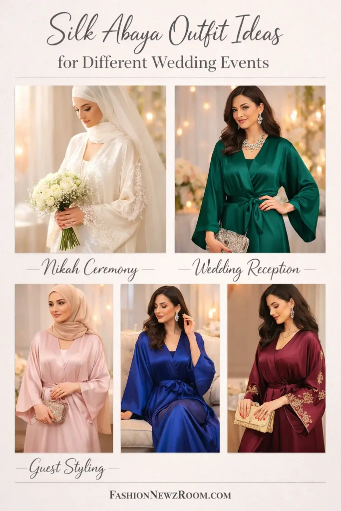 Elegant silk abaya wedding styles - FashionNewzRoom.com