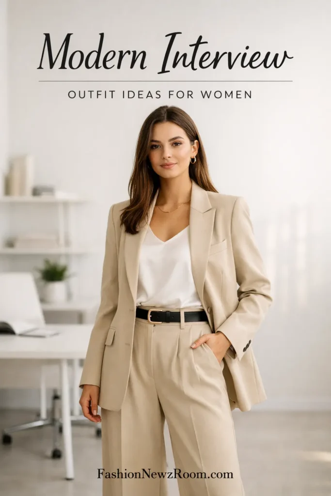 Modern Interview Outfit Ideas for Women -FashionNewzRoom.com