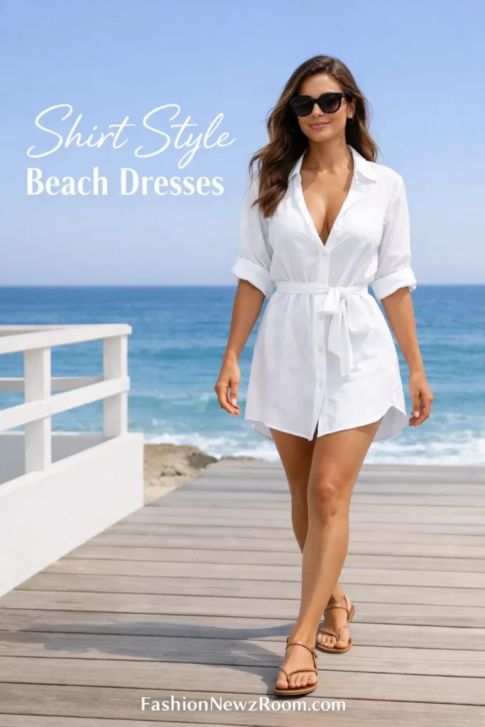 Shirt-Style Beach Dresses - FashionNewzRoom.com