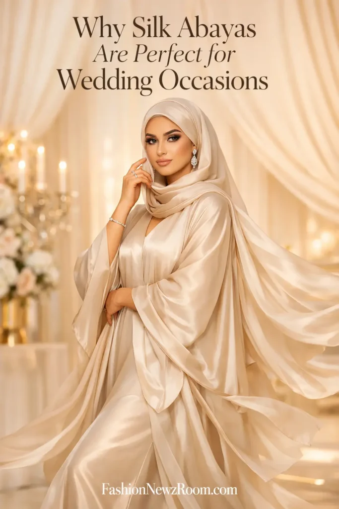 Silk abayas for wedding elegance - FashionNewzRoom.com