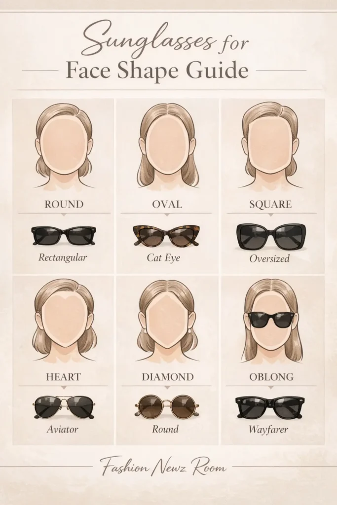 The Sunglasses Guide- Which Frame Suits Your Face Shape - Fashion Newz Room