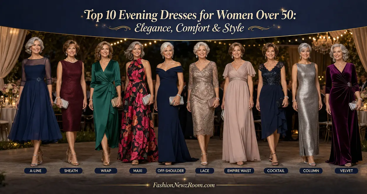 Top Evening Dresses for Women Over 50