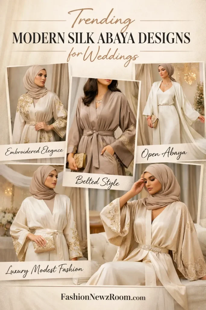 Trending silk abaya designs for weddings - FashionNewzRoom.com