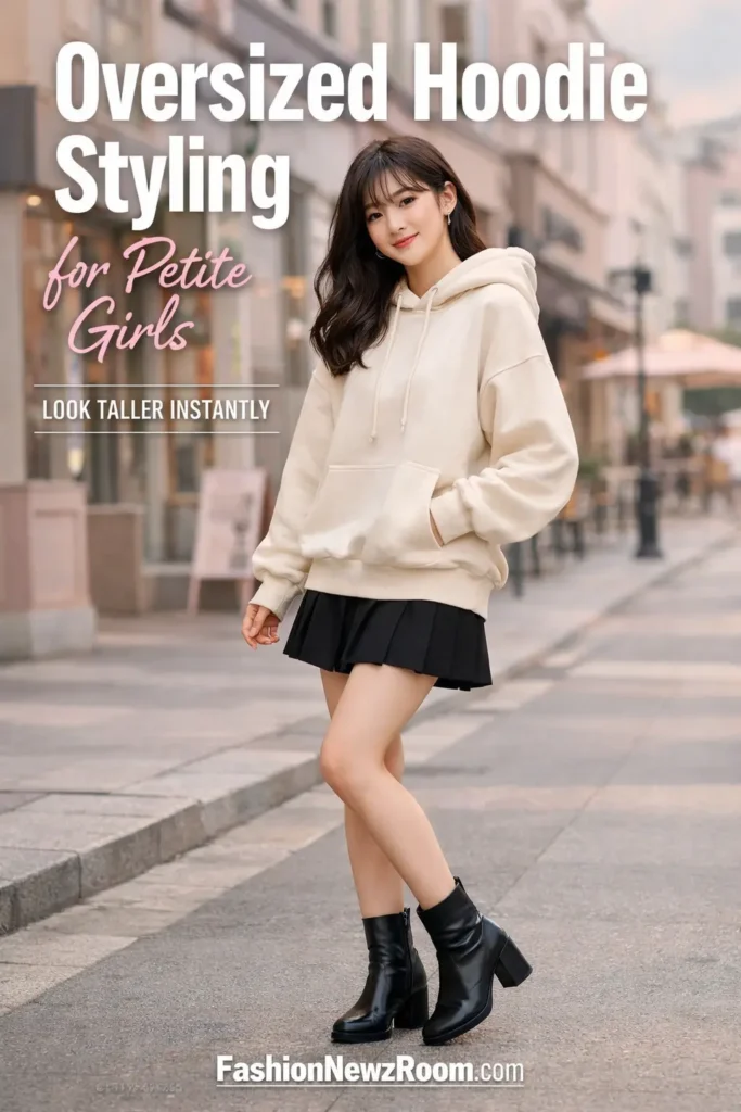 How to Style Oversized Korean Hoodies for a Petite Frame - FashionNewzRoom.com