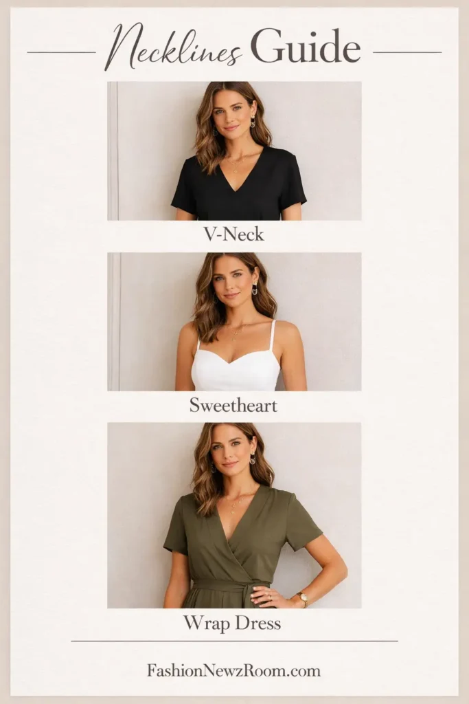 Necklines style to Show Cleavage Elegantly - FashionNewzRoom.com