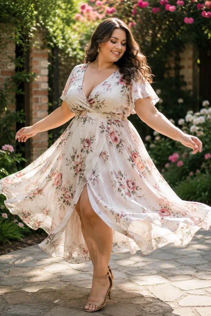 A-line dresses balancing silhouette for curvy body shapes