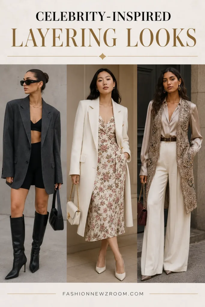 Celebrity and influencer layered outfit inspiration