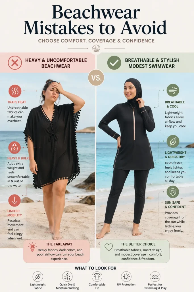Common modest beachwear mistakes women should avoid