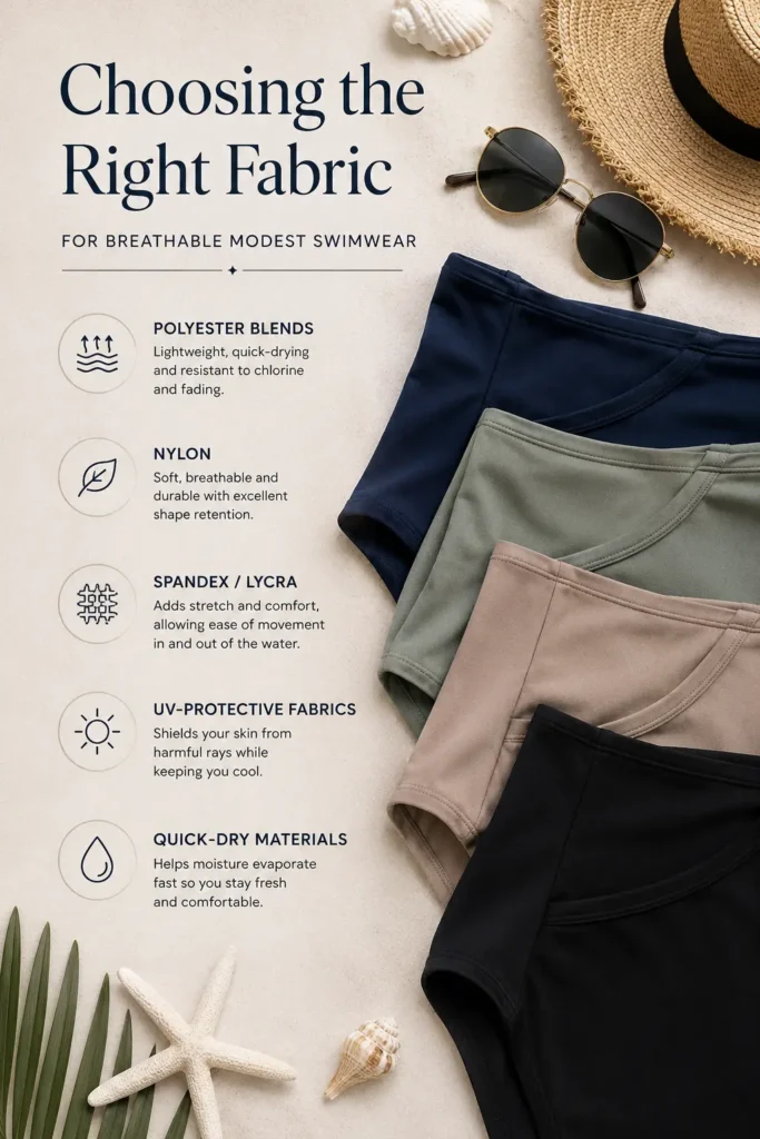 Best fabric choices for modest beachwear and burkinis