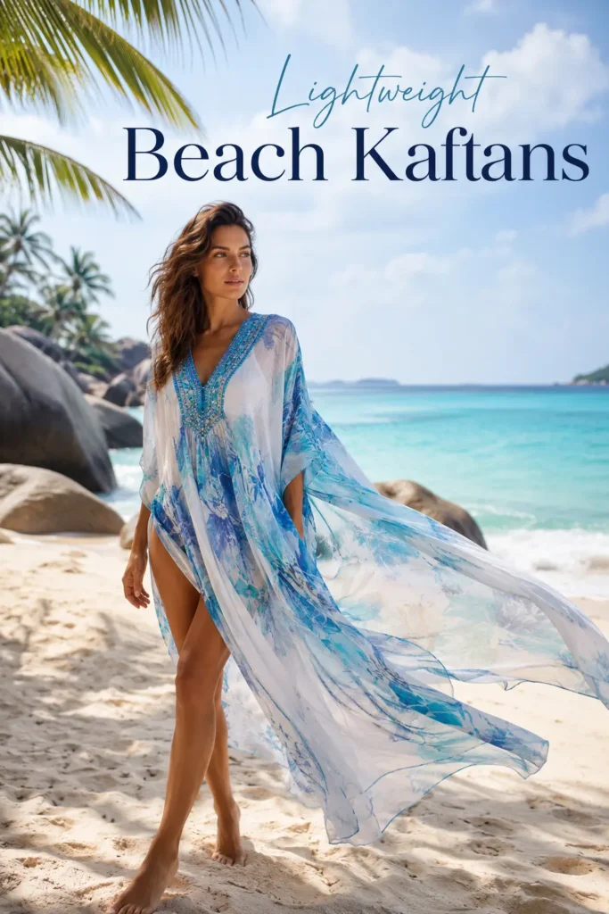 Lightweight beach kaftans for comfortable summer fashion