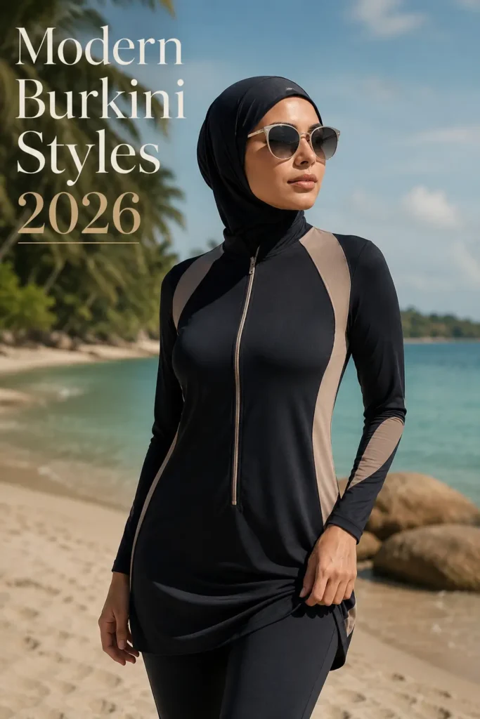 Modern burkini designs for stylish modest swimwear fashion
