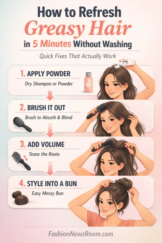 Quick hair refresh in 4 steps