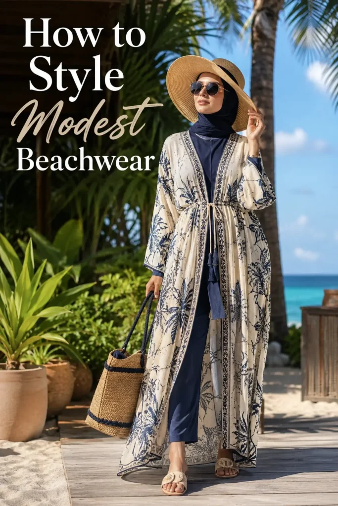 Styling tips for fashionable modest beach outfits