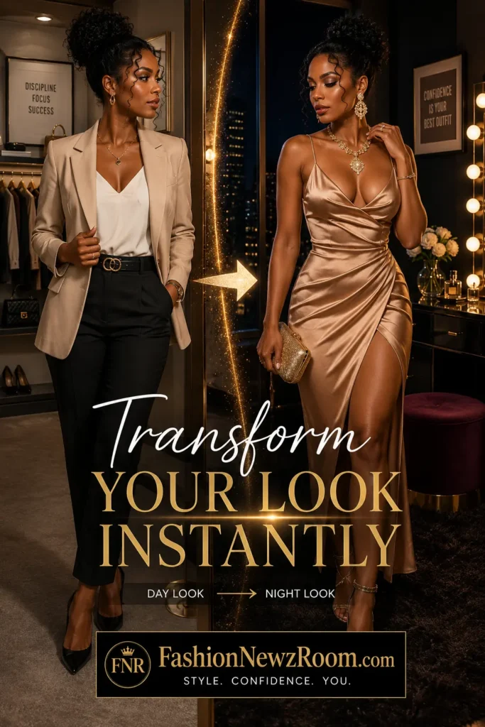 Transforming a daytime outfit into an elegant night look